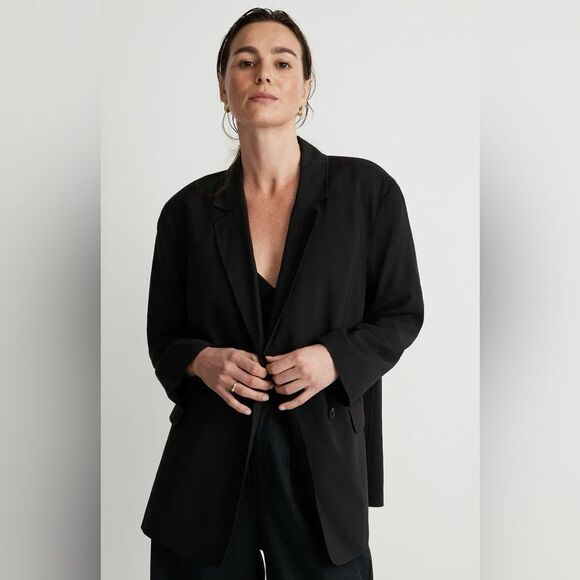 MADEWELL The Relaxed Blazer Black Medium NWT in packaging - Picture 1 of 7